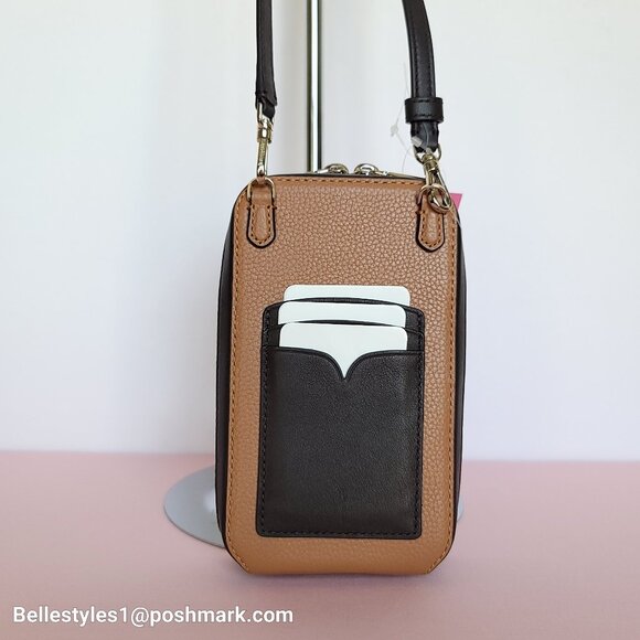 KATE SPADE Zeezee North South Pebbled Leather Phone Crossbody Bag- Bungalow M🎈⭐ - Picture 7 of 16